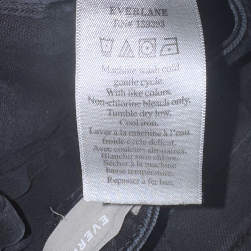 Everlane 10 Wide-Leg‎ Pants High Rise Stretch Black Denim Jeans Comfortable - Picture 5 of 9